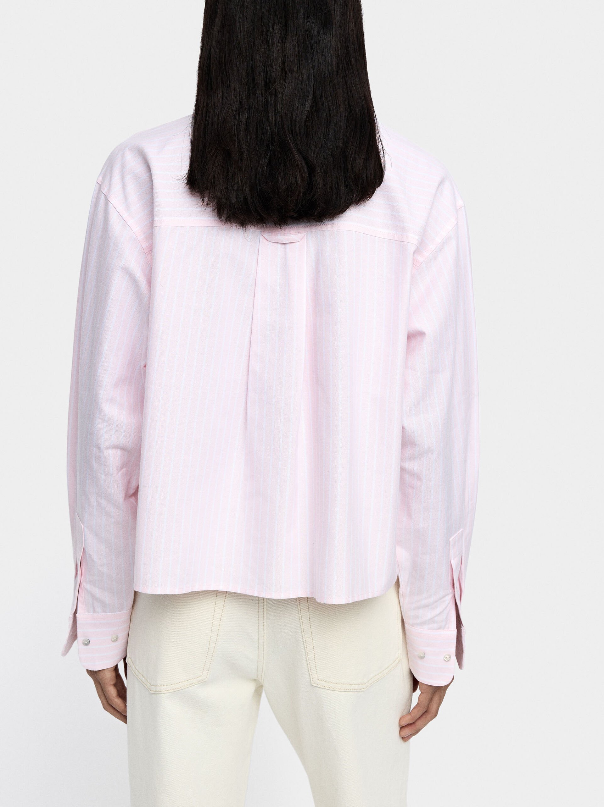 Shirt with cotton stripes image number 3.0
