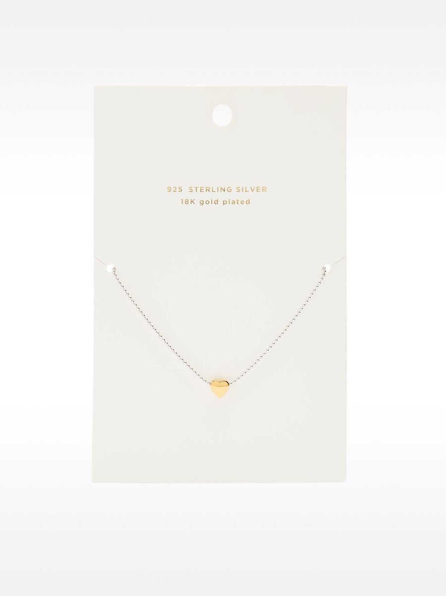 Short necklace with heart pendant – 925 sterling silver