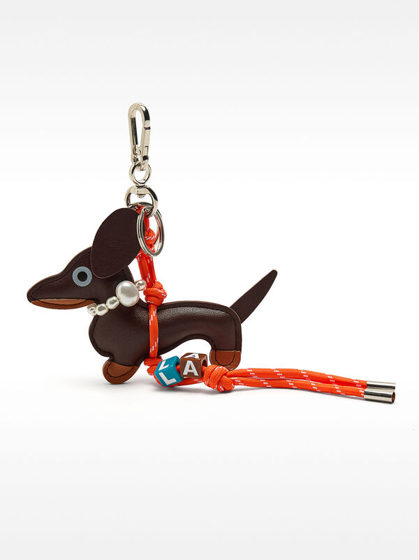 Dog keychain charm