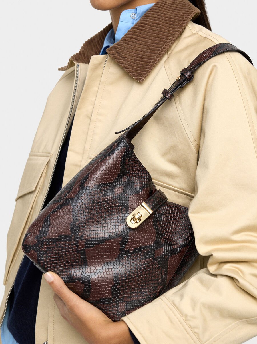 Shoulder bag printed animal