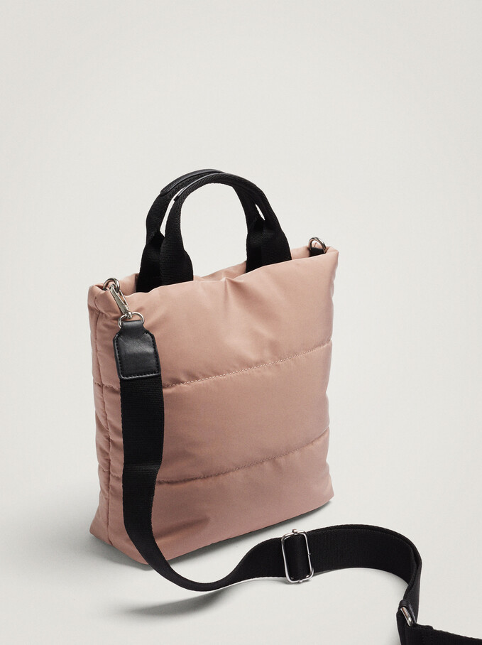 Nylon Shoulder Bag, Pink, hi-res