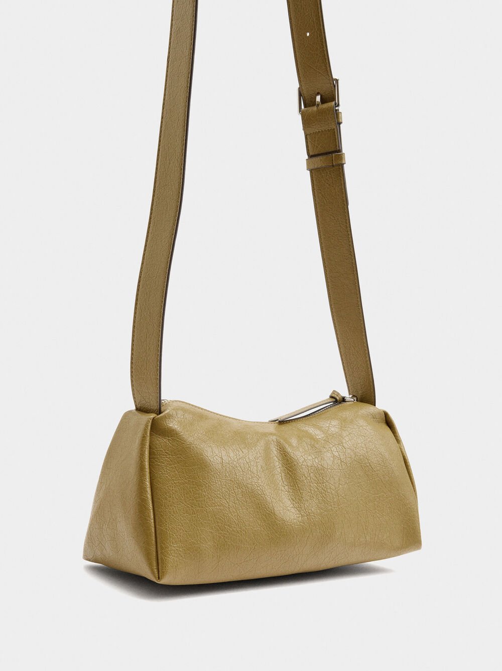 Sac bandoulière en effet craquelé