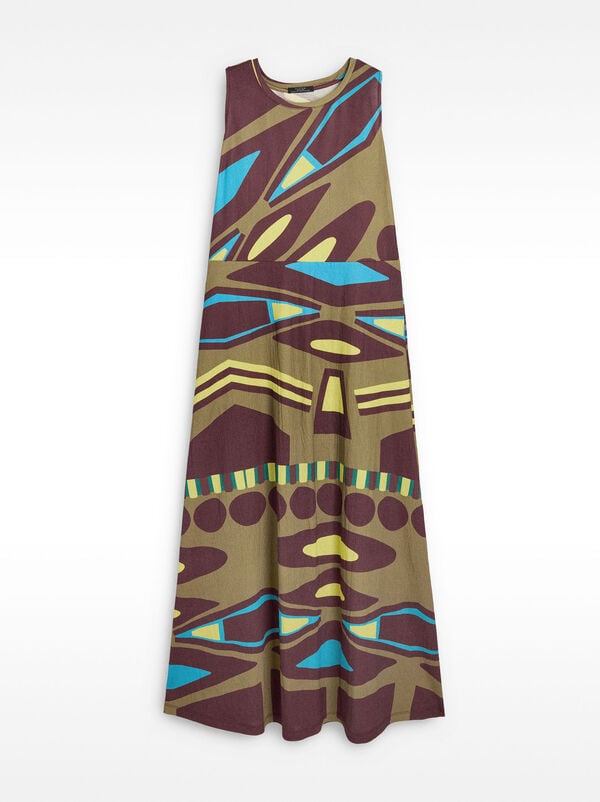 Printed long dress