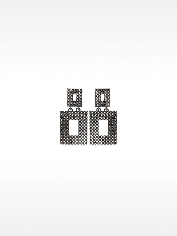 Medium earrings with crystals 