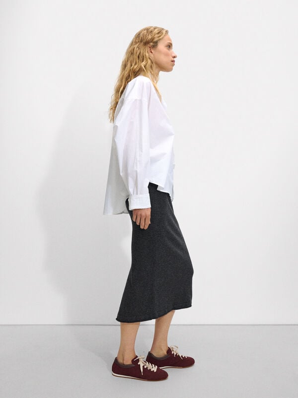 Midi knit skirt