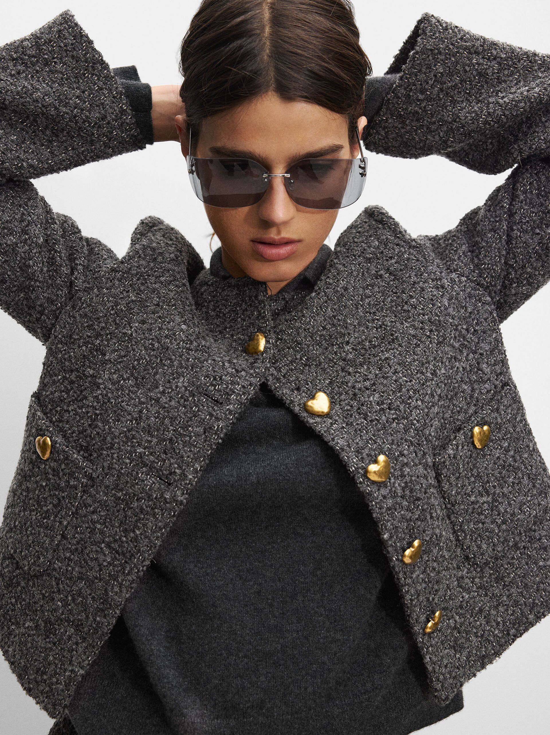 Wool coat with buttons image number 5.0