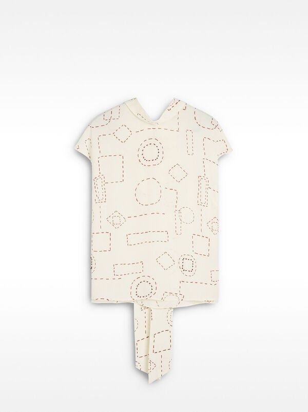 Scarf print top