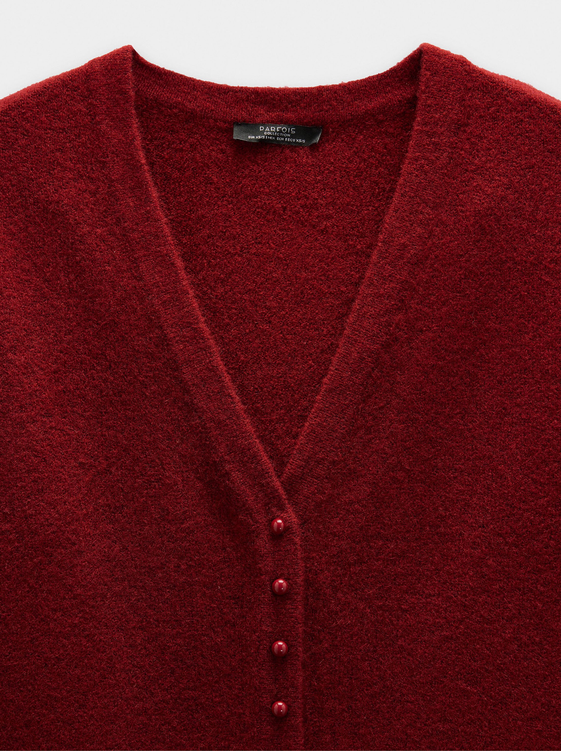 V-neck knit cardigan image number 6.0