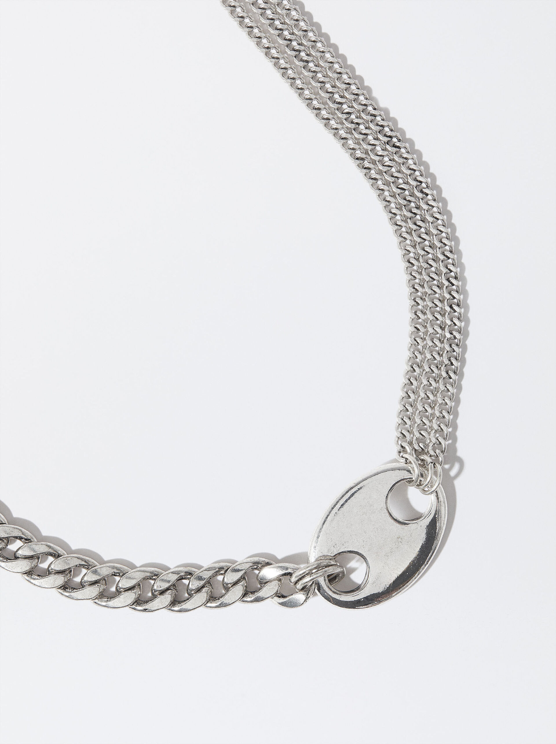 Silberne Halskette Mit Mehreren Ketten image number 2.0
