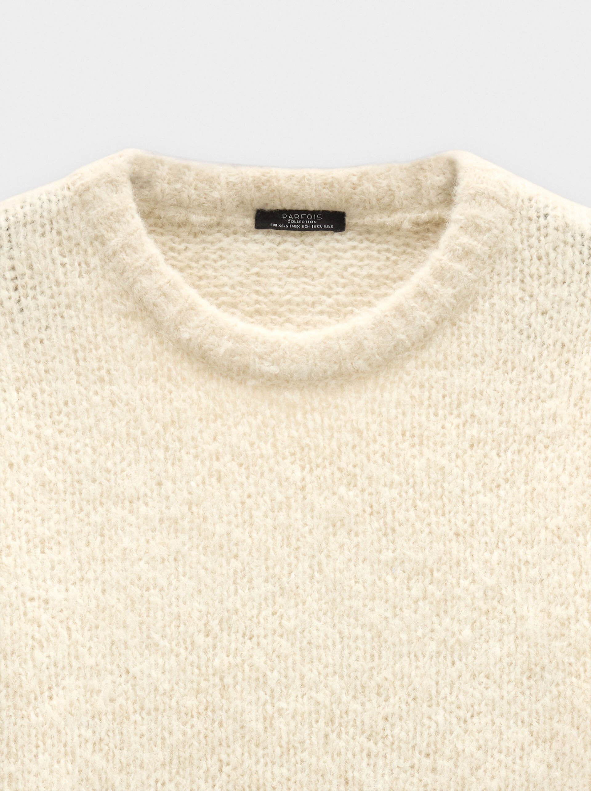 Plain knit sweater image number 6.0