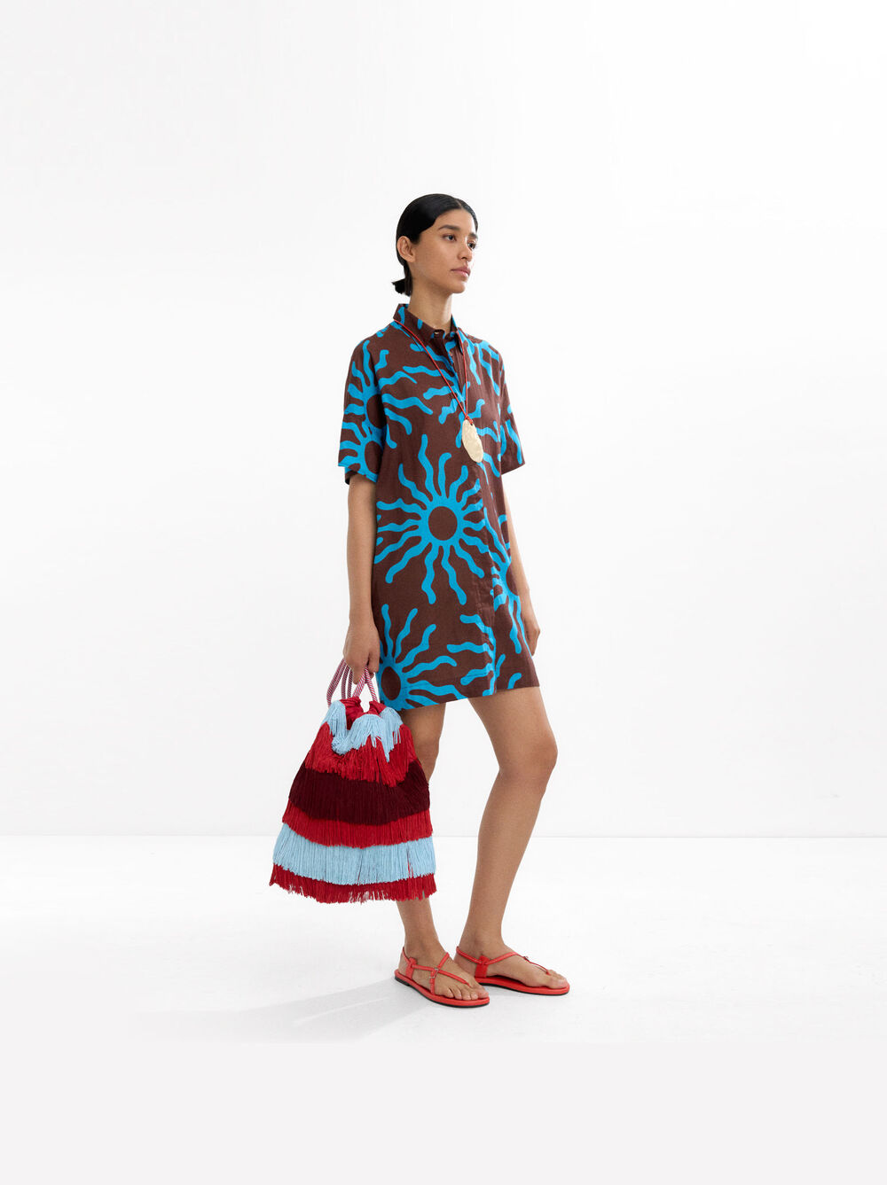 Printed shirtdress 100% cotton