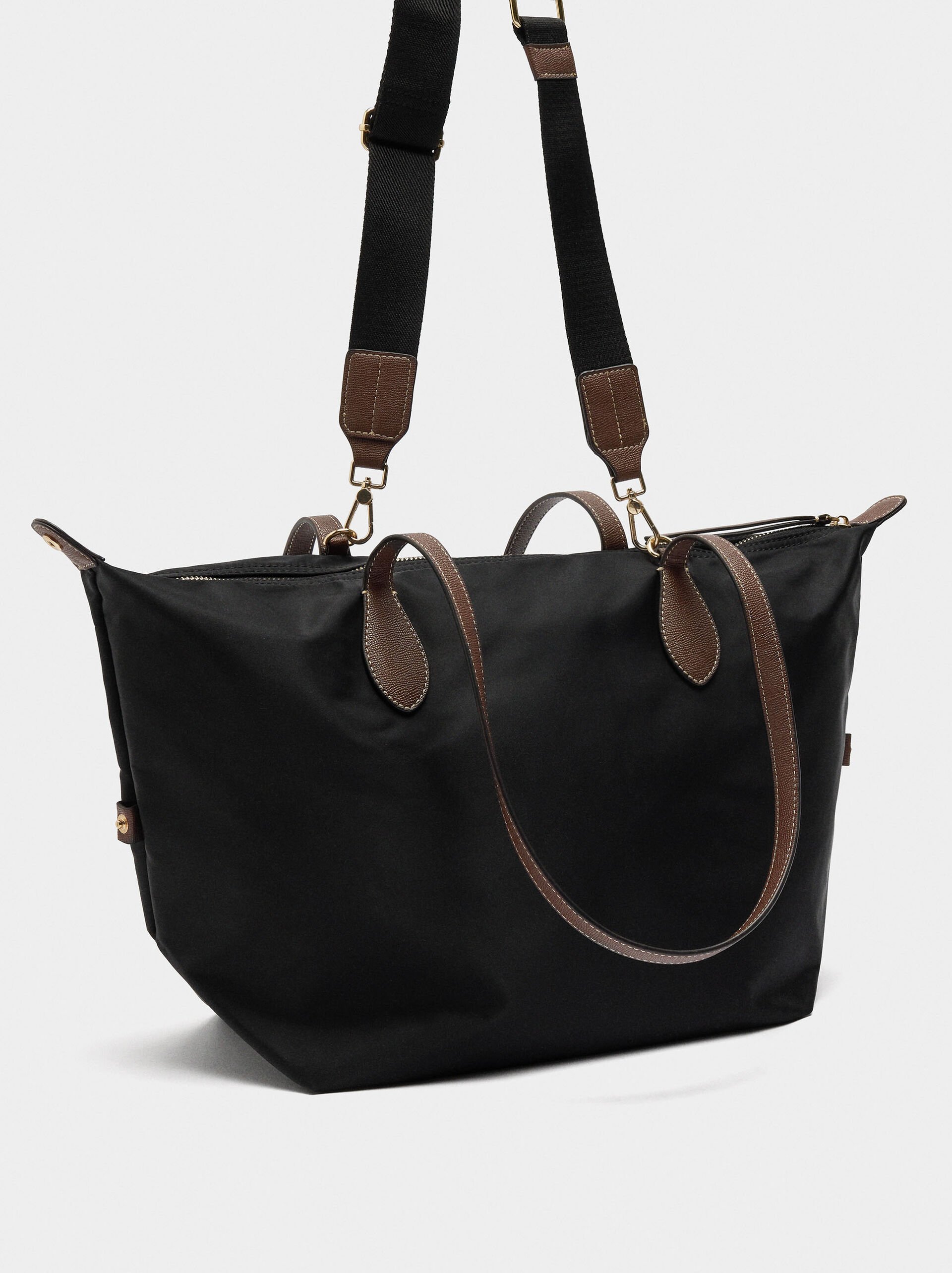 Bolso shopper de nylon L image number 2.0