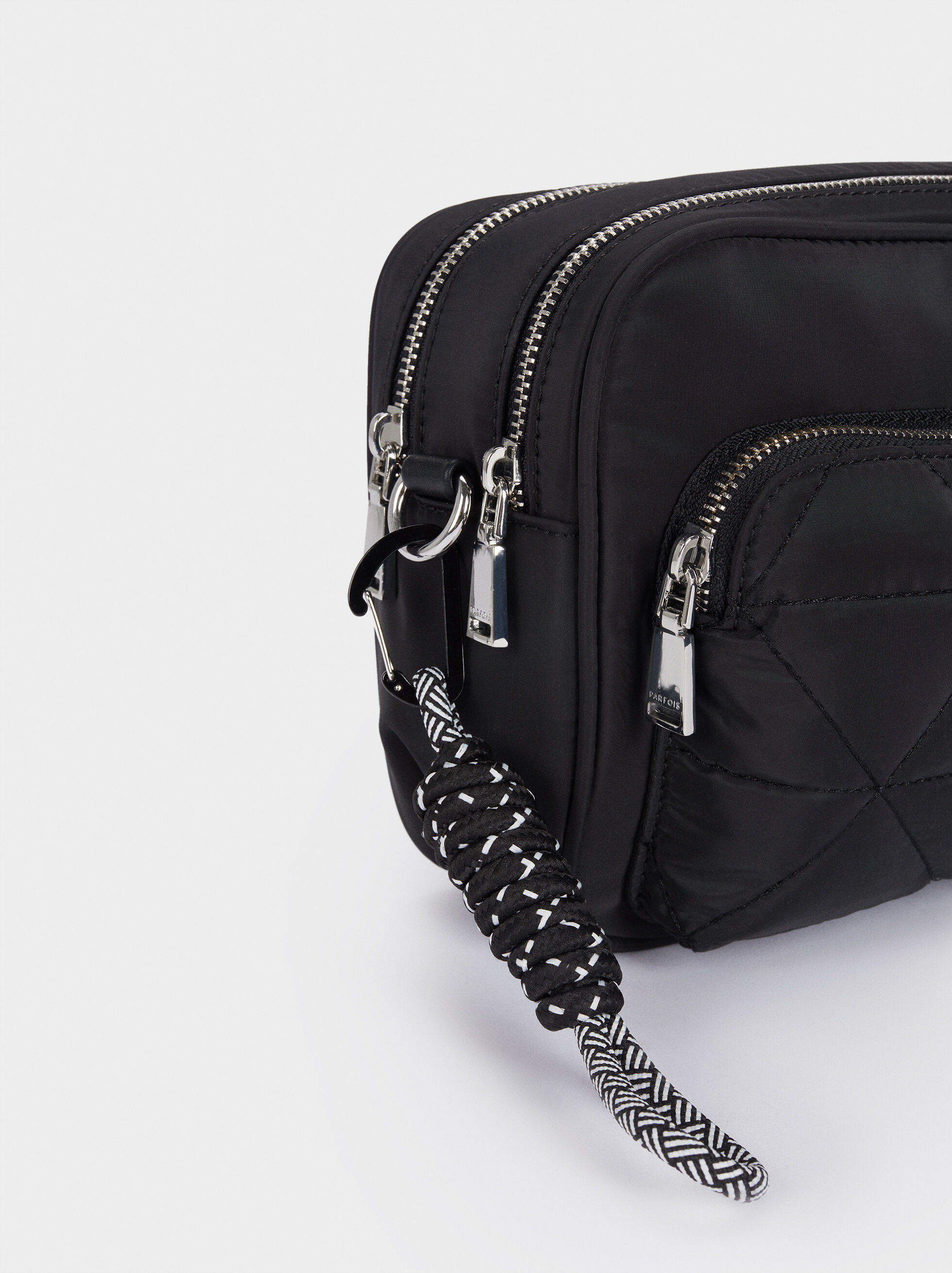 quilted nylon crossbody bag