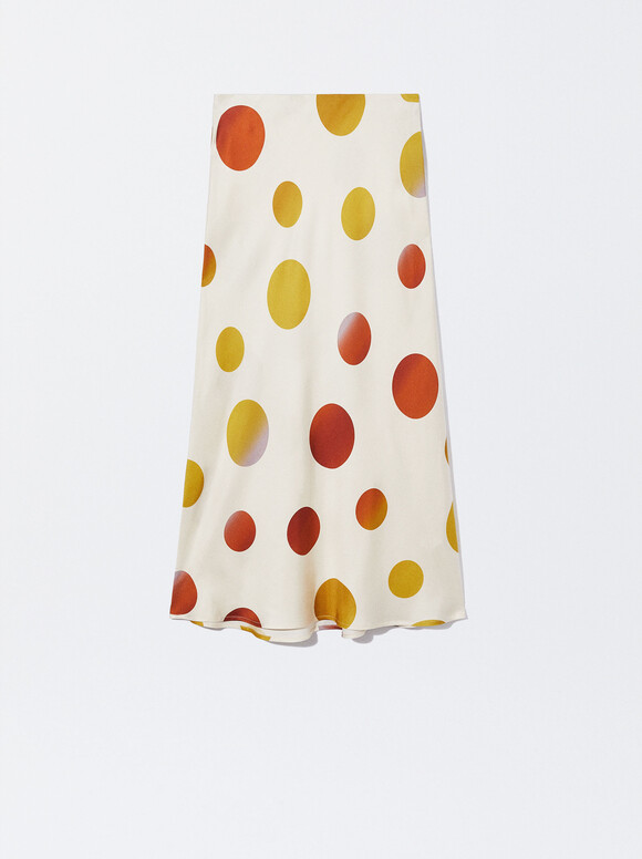 Saia Midi Estampada, Multicor, hi-res