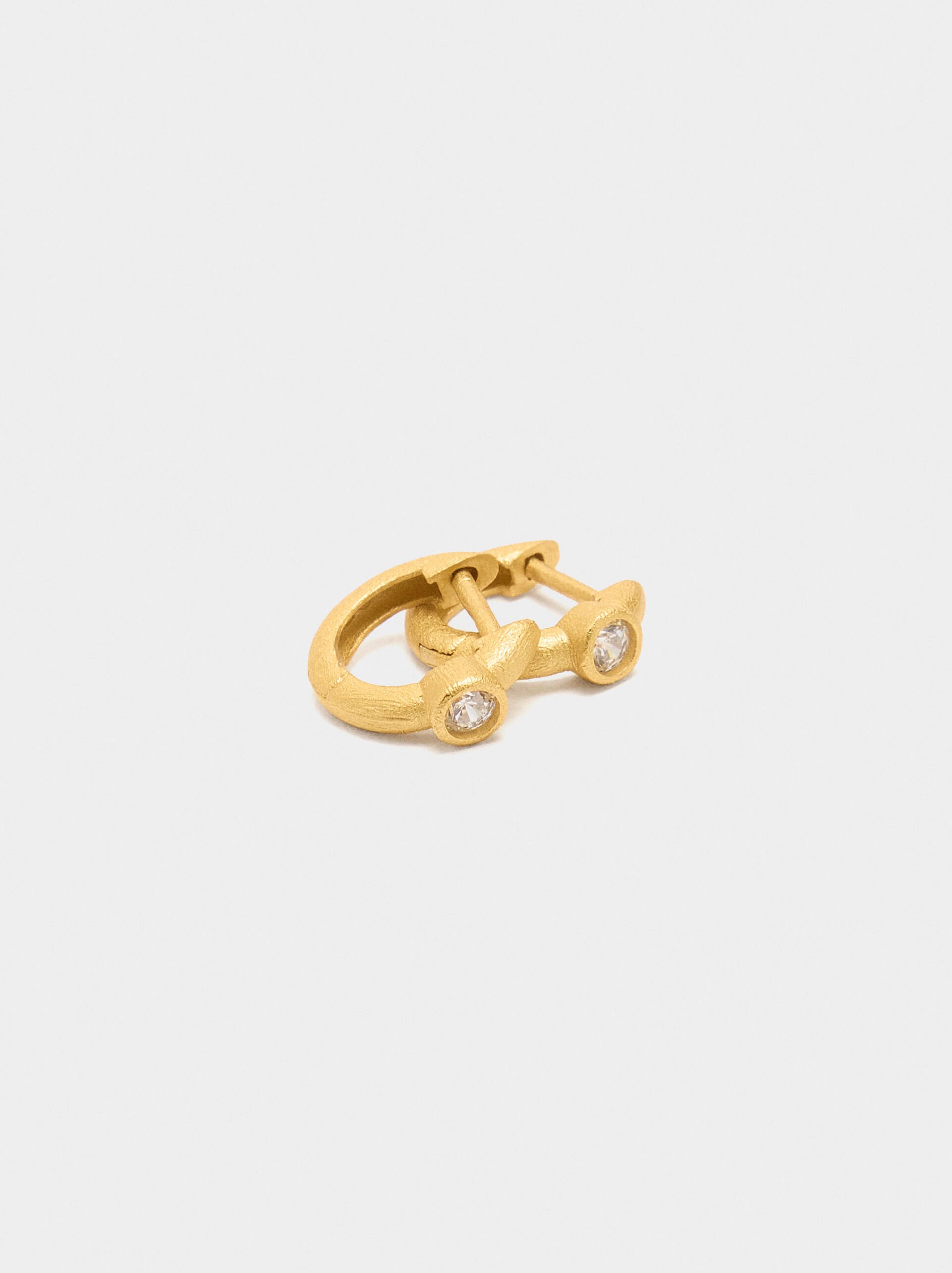 Hoop earrings with zirconia - 925 sterling silver image number 1.0