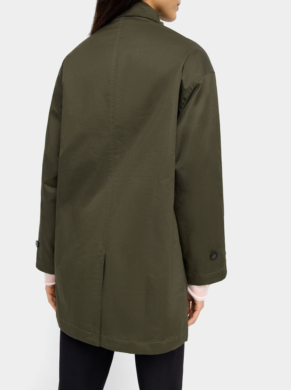 Cotton high-neck jacket