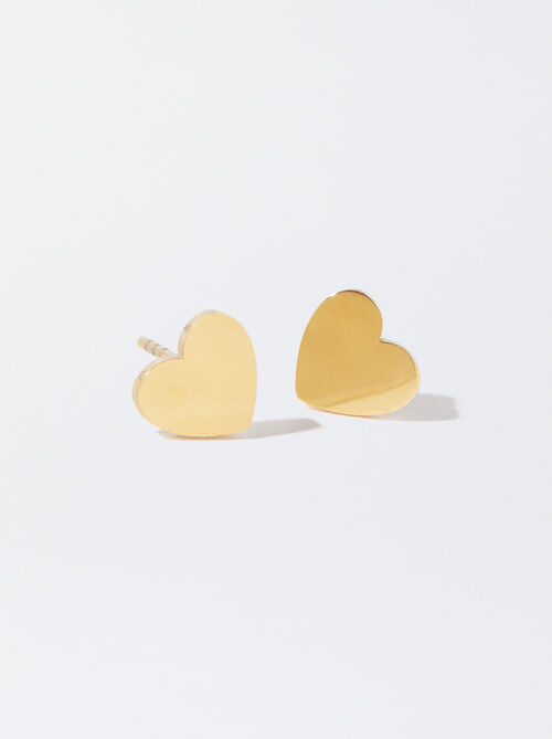 Stainless Steel Earrings With Heart