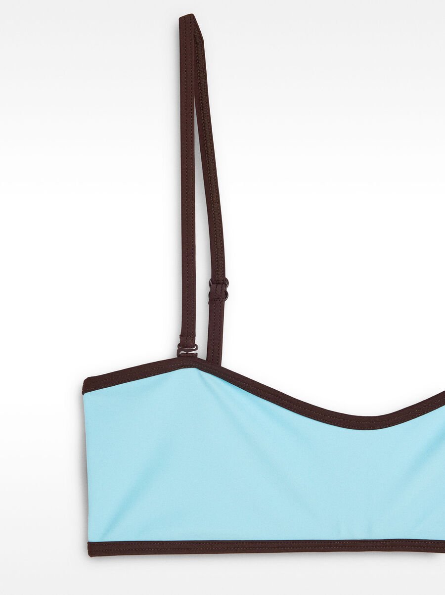Haut de bikini contrasté