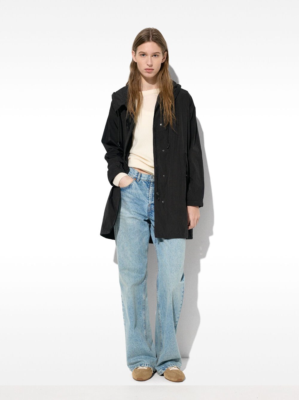 High-neck parka