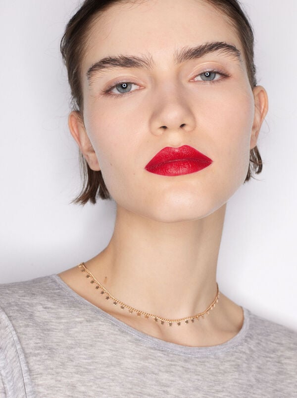 Golden necklace with stars