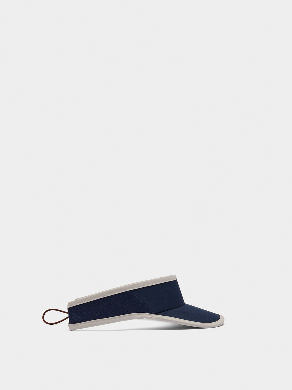 Nylon visor with contrast piping