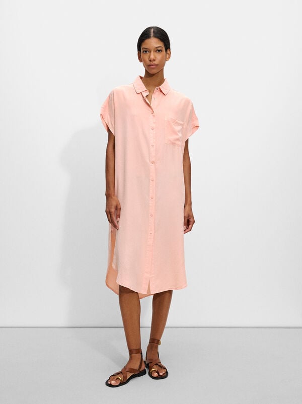 Lyocell shirt dress