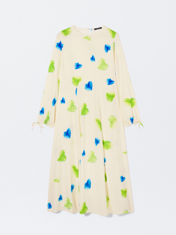 Online Exclusive -Hearts Print Dress, , hi-res