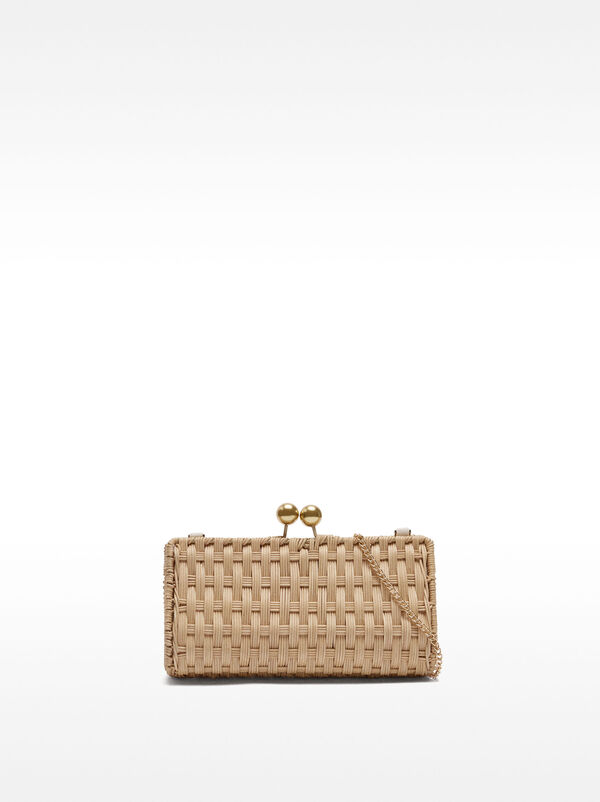 Braided rattan party bag