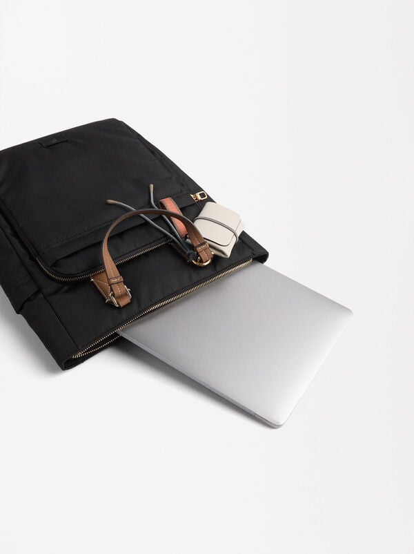 Nylon backpack with pendant
