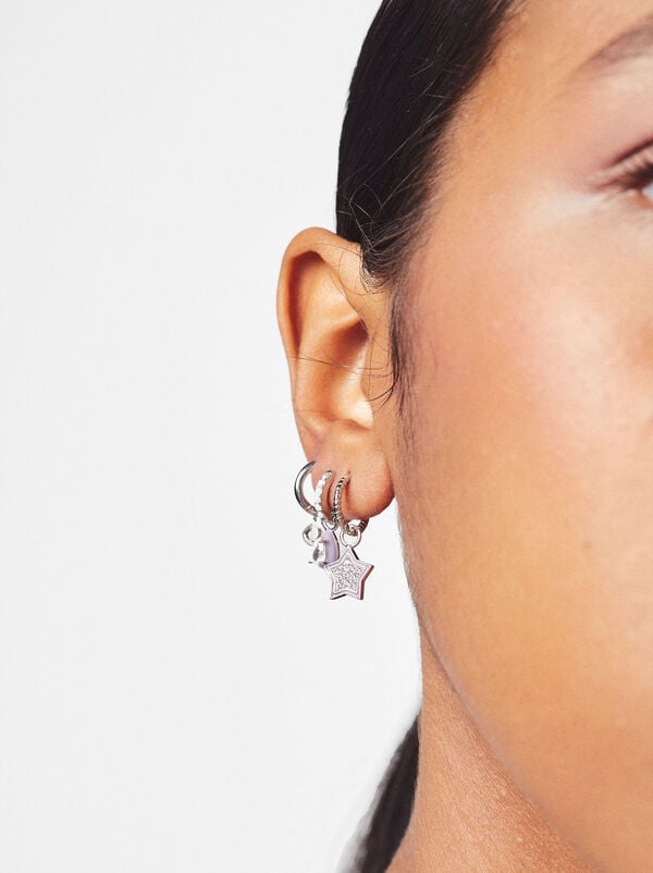 925 silver personalised hoop earrings