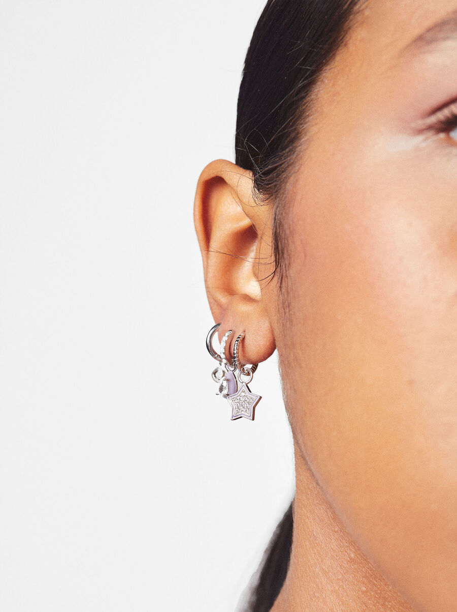 925 silver personalised hoop earrings