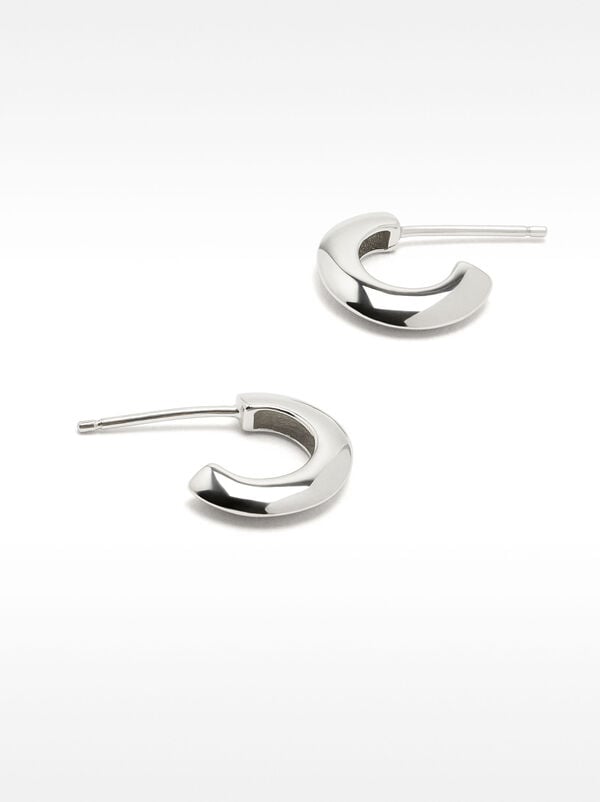 Short hoop earrings - 925 sterling silver