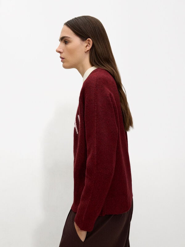 Jacquard knit sweater