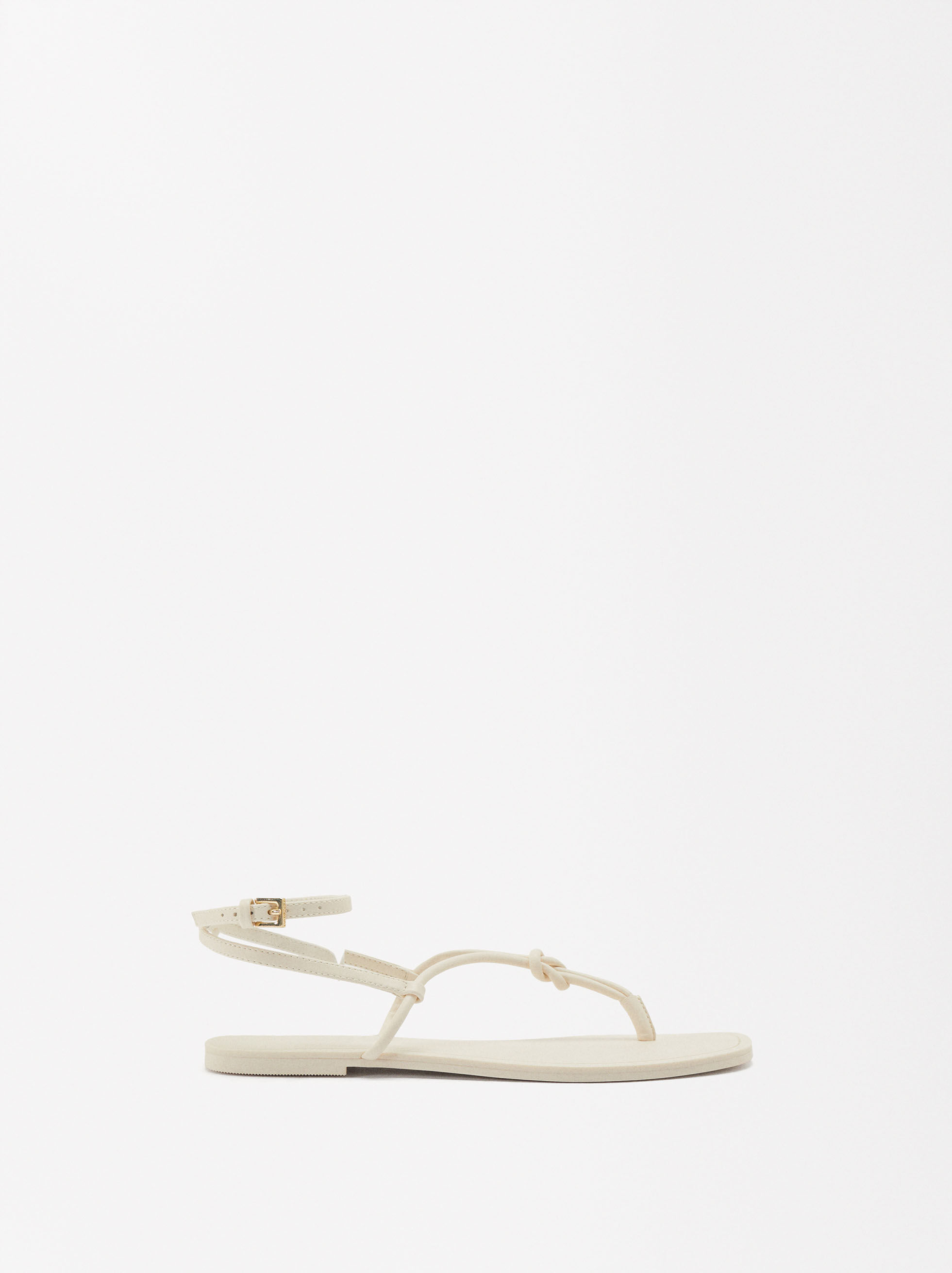 Sandales Plates A Brides Ecru Parfois