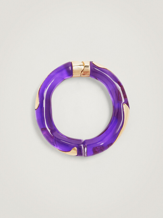 Bracelet With Resin, Purple, hi-res