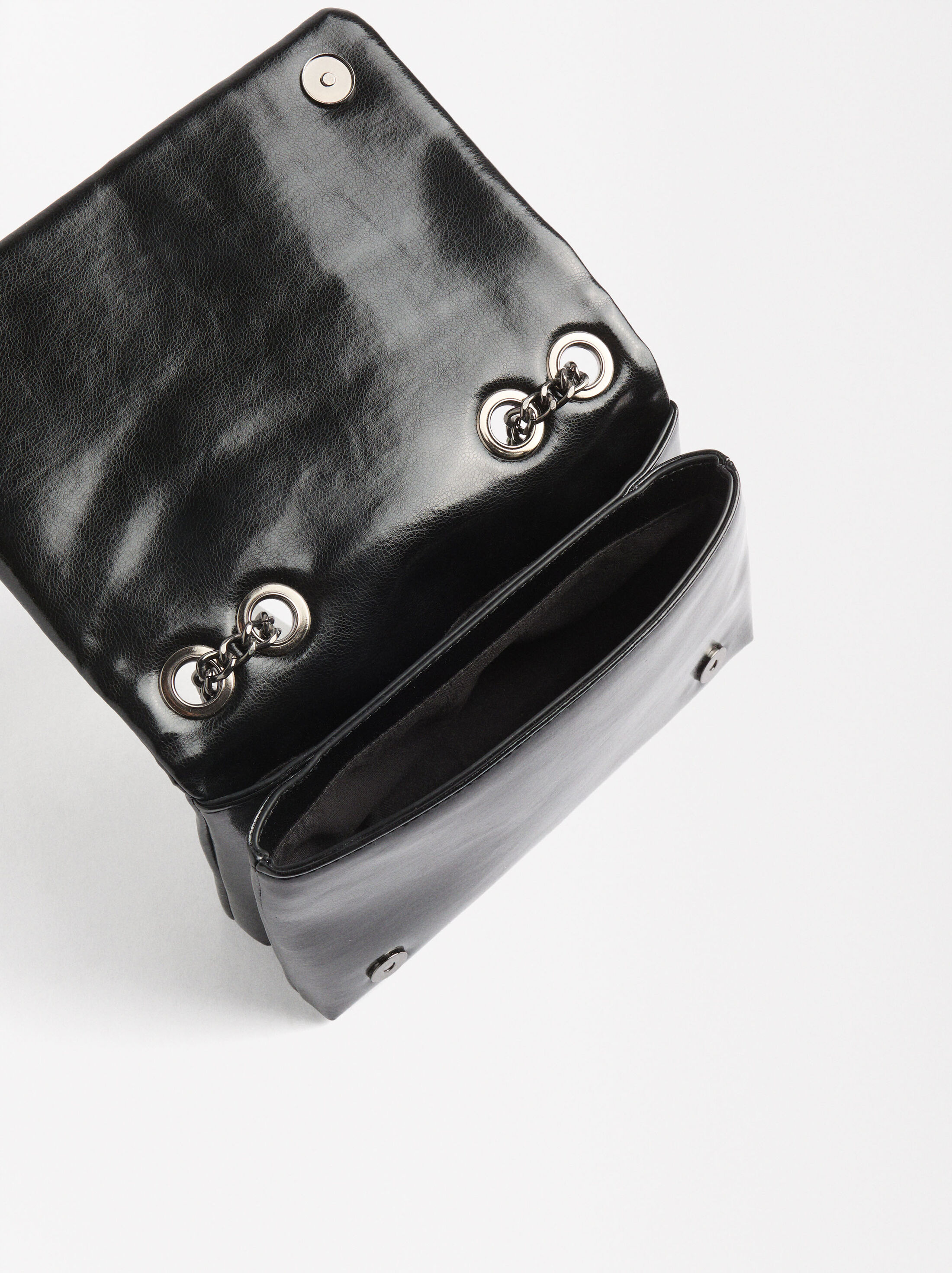 Shoulder bag with studs flap closure image number 5.0