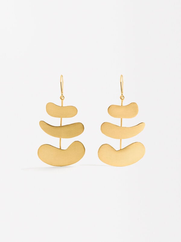ONLINE EXCLUSIVE - 18k Gold-plated long geometric earings