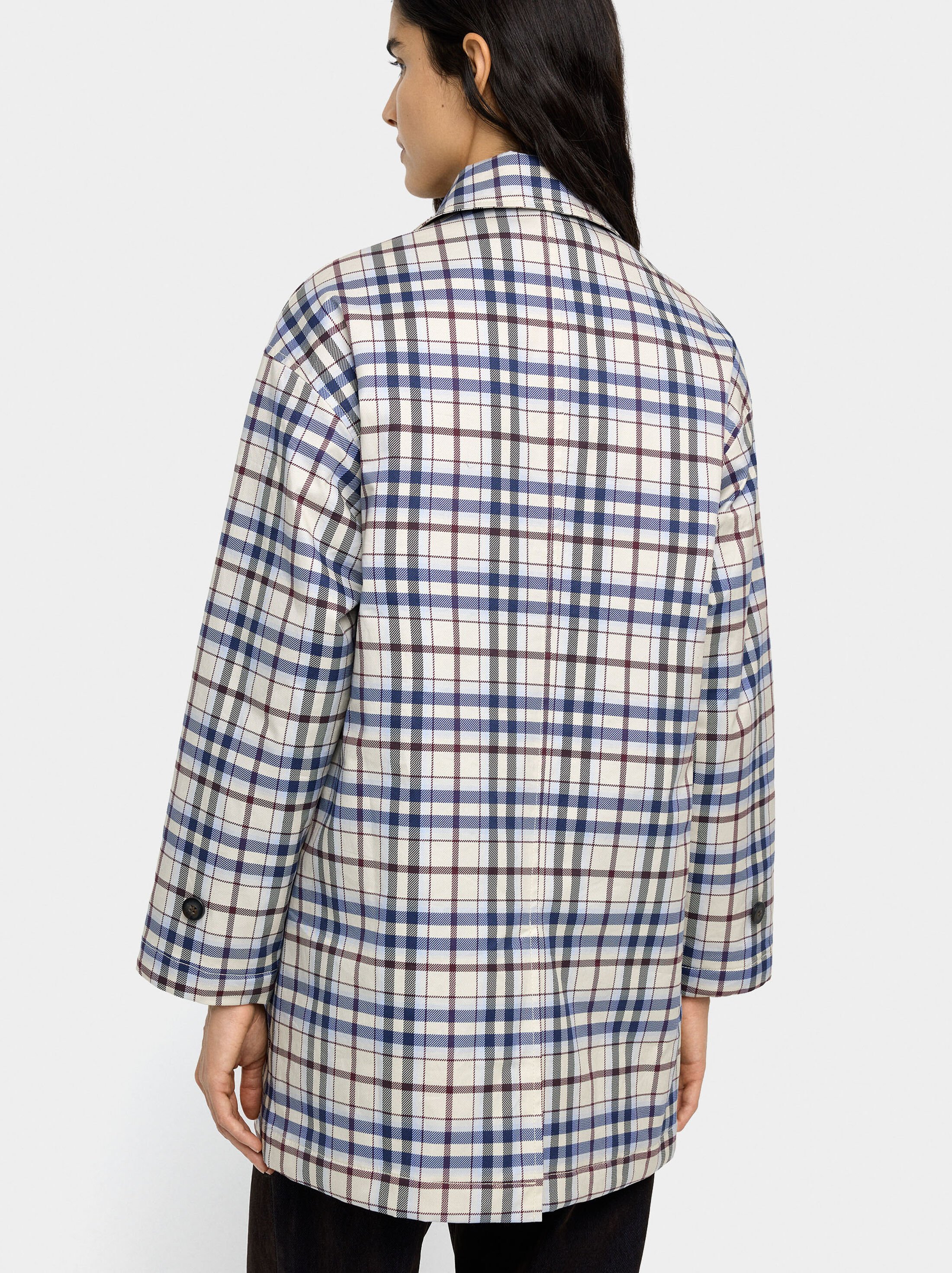 Jacket of cotton with squares image number 4.0