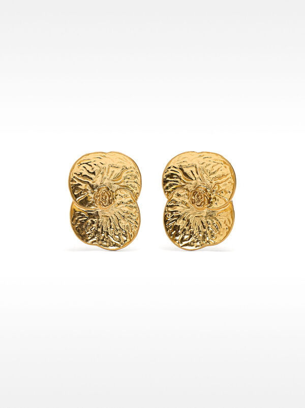 Maxi rectangular flower earrings
