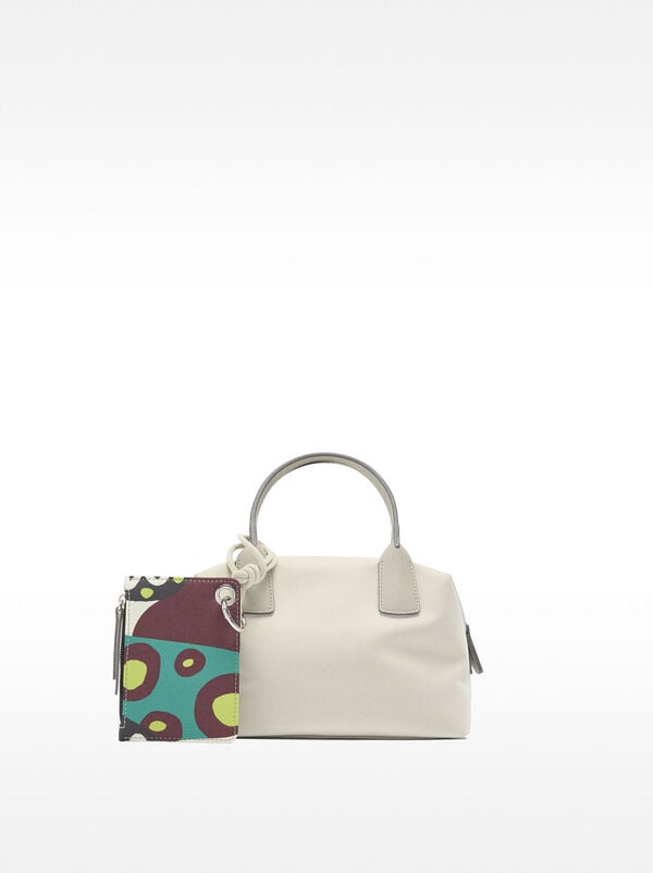 Soft texture tote bag with pendant