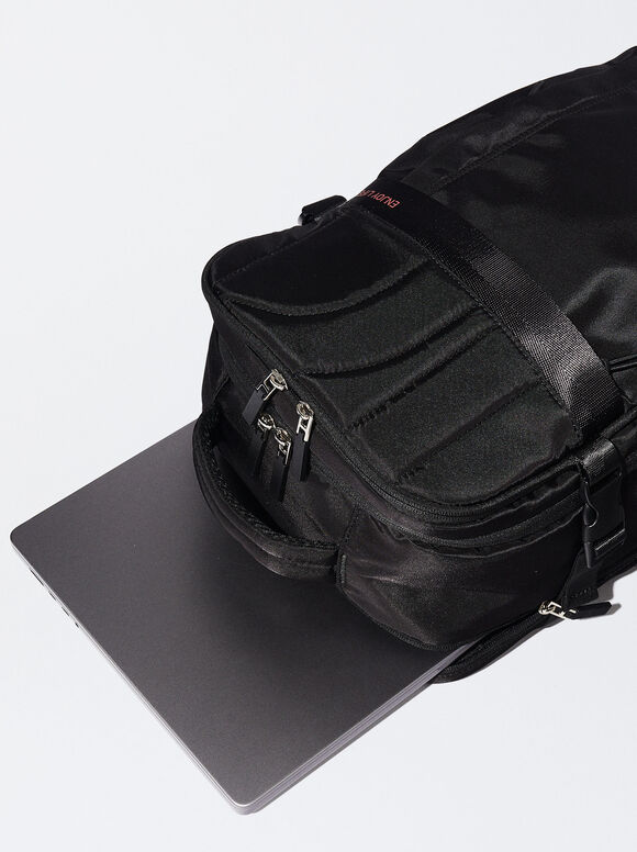 Nylon Cabin Backpack, Black, hi-res