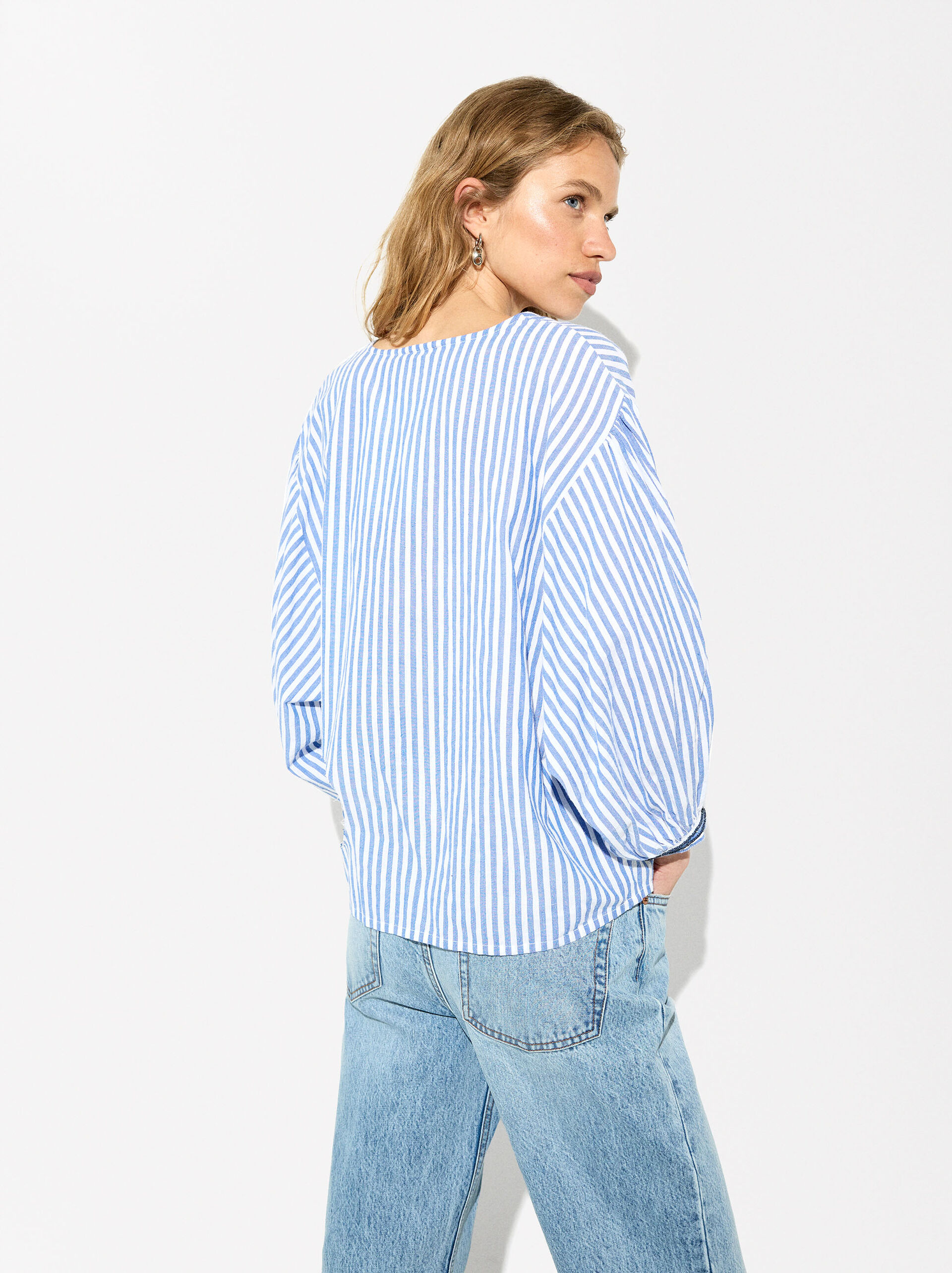 100% Cotton Striped Shirt image number 3.0