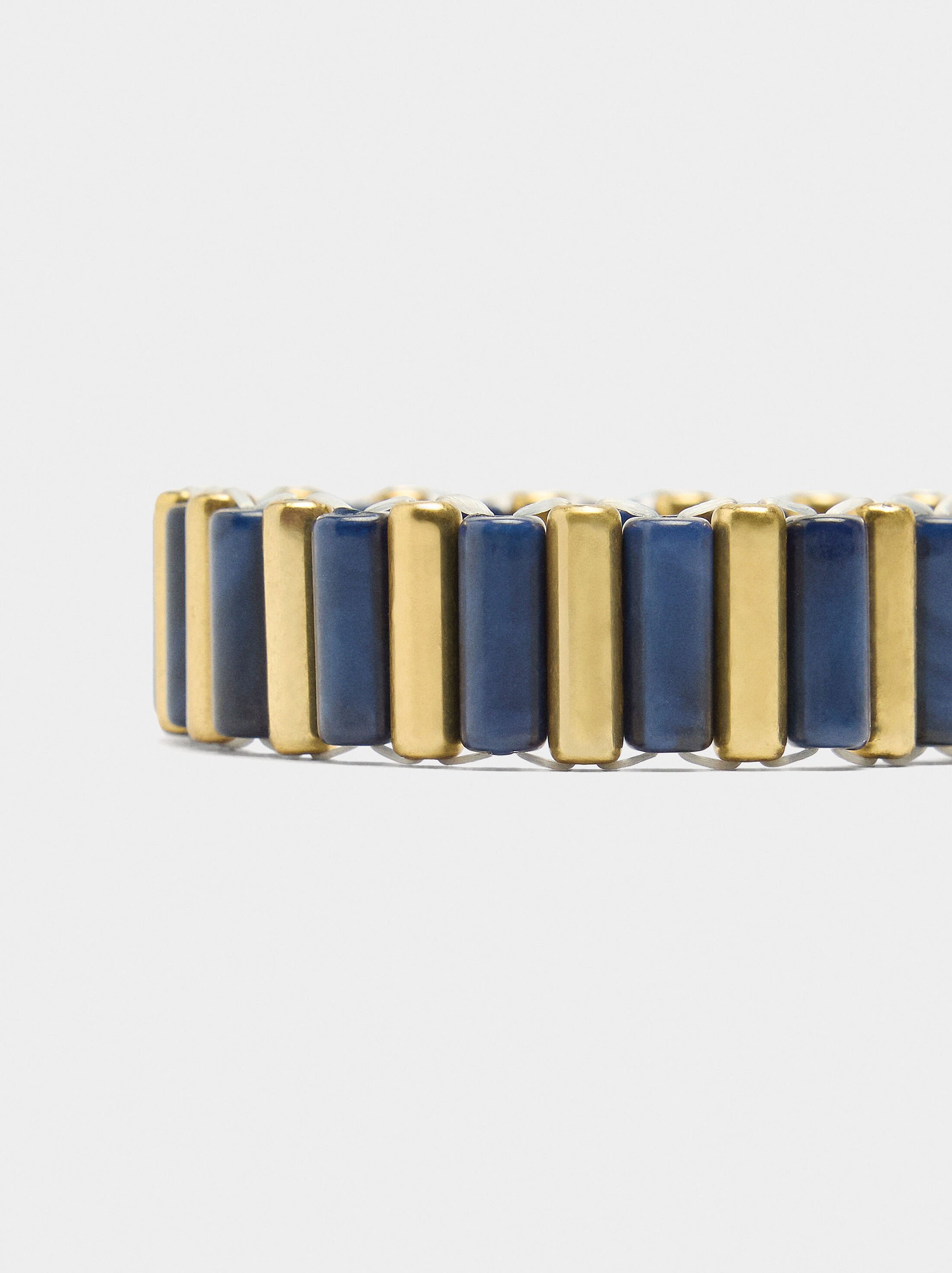 Bracelet with stone-effect beads image number 2.0