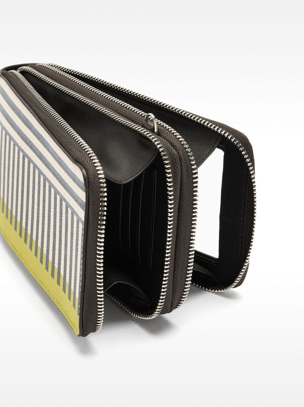 Striped mobile phone bag