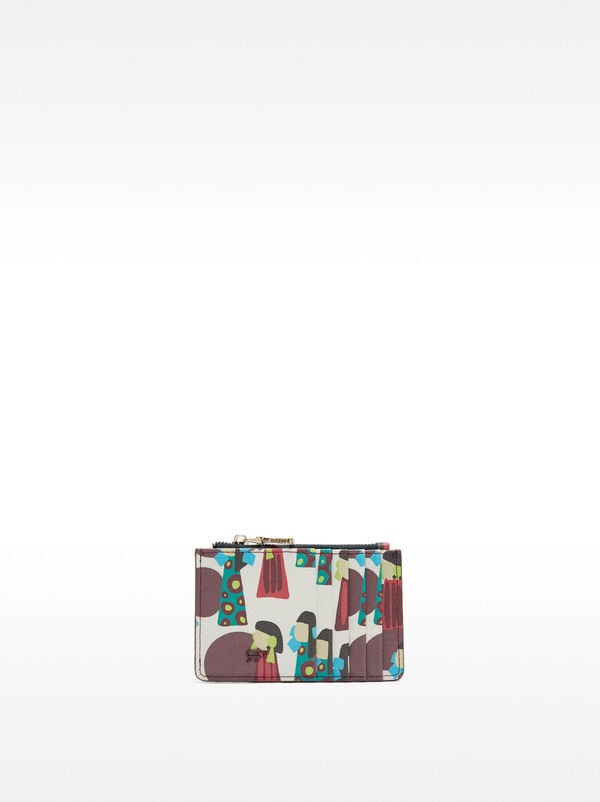 Printed card holder with texture