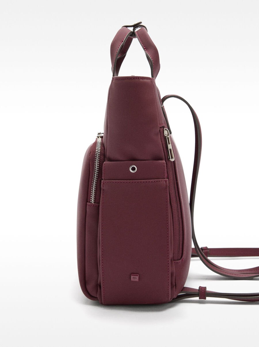 Nylon effect backpack