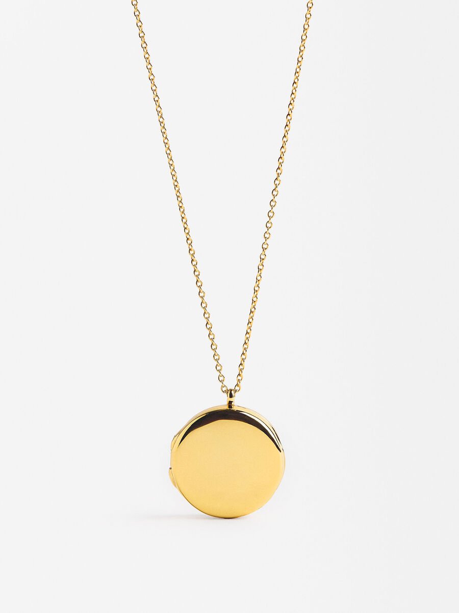 Gold Plated Medallion Necklace 18k