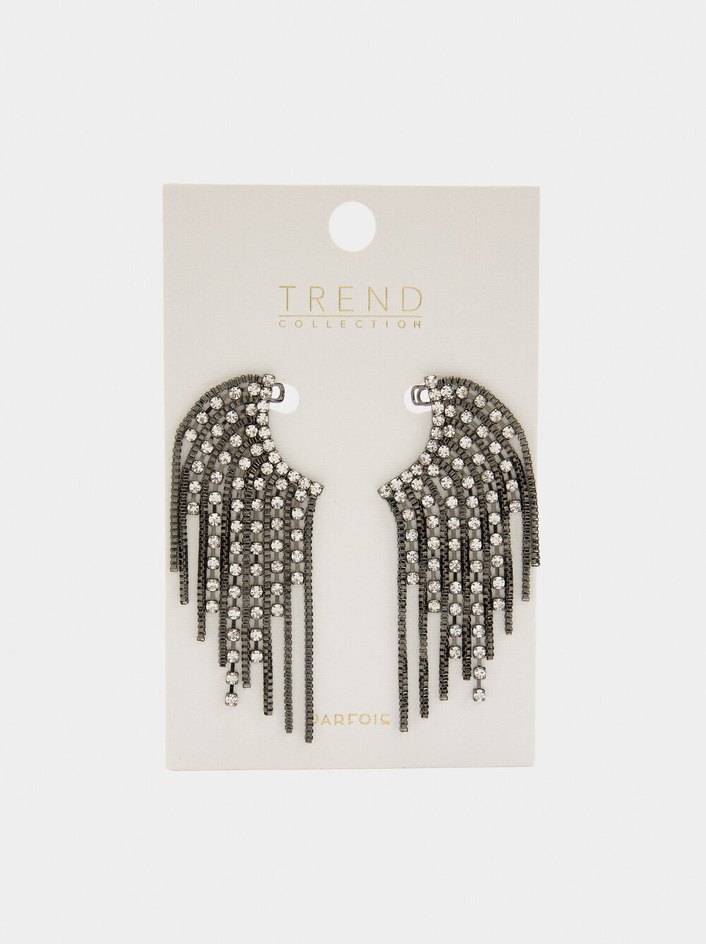 Earrings ear jacket with crystals