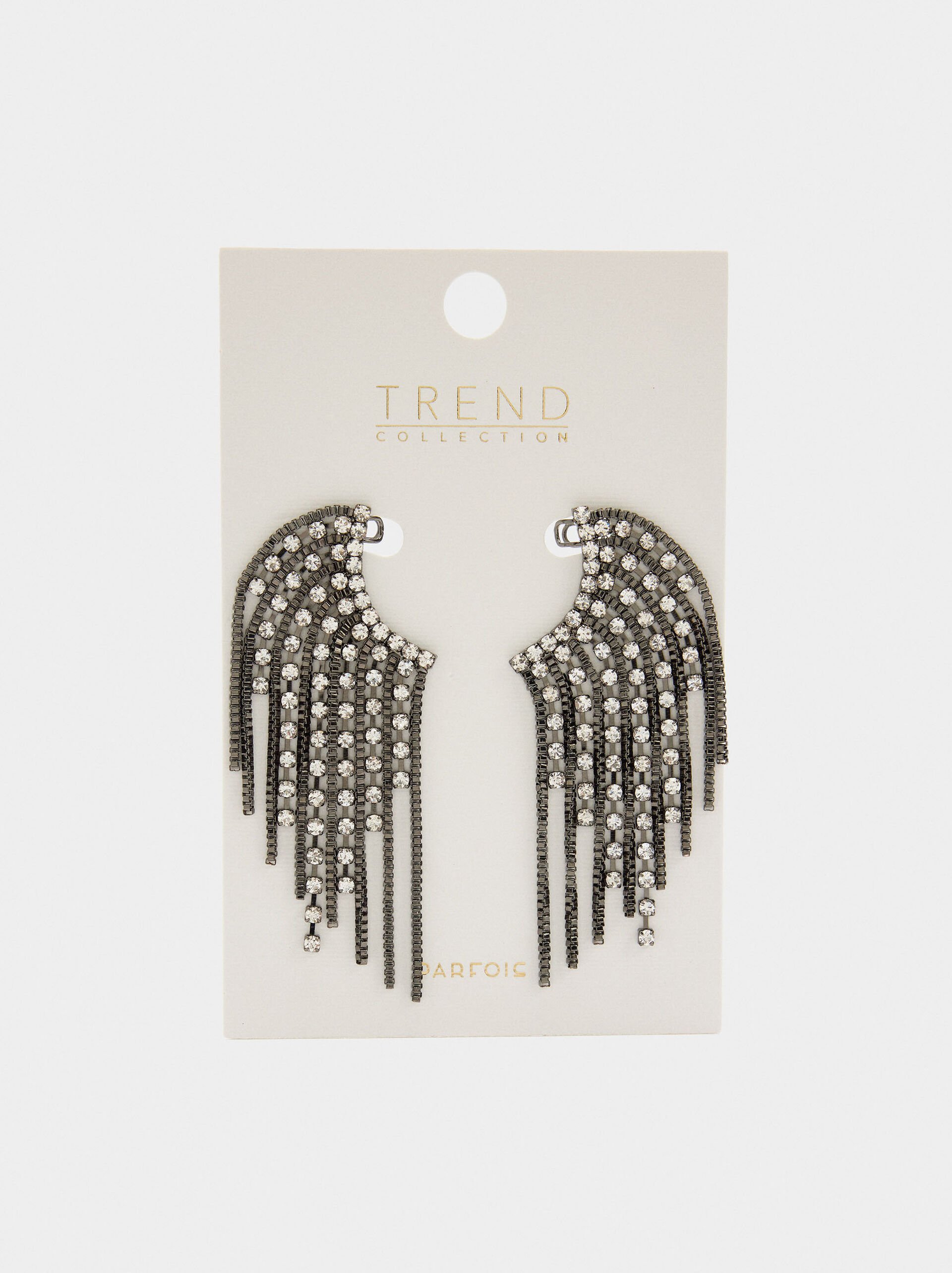 Earrings ear jacket with crystals image number 4.0