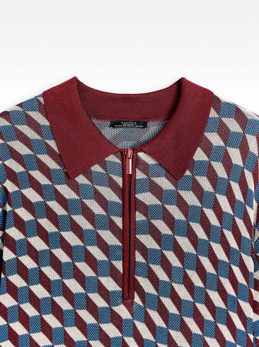 Pull en maille imprimé